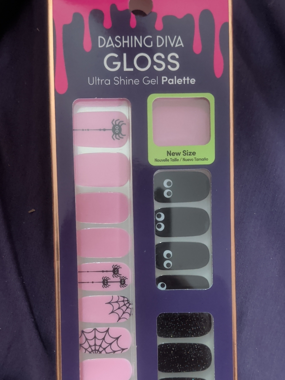 Dashing Diva Gloss Ultra Shine Gel Palette - Pink & Black Nail Wraps